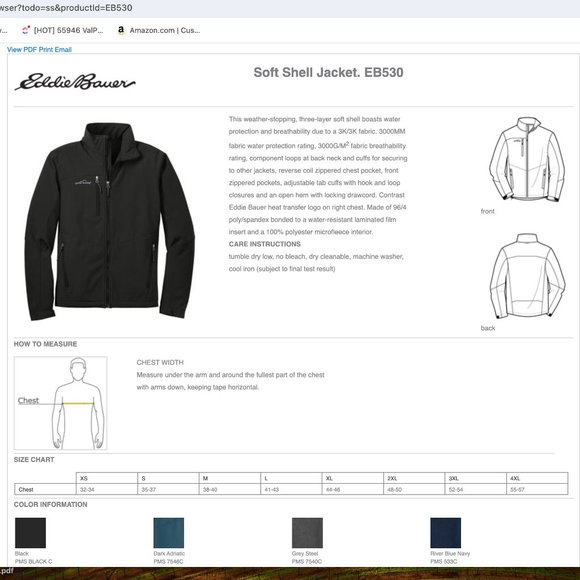 Eddie Bauer Men's Black Soft Shell Jacket Size Large - Picture 3 of 7